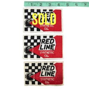 Vintage Red Line Automotive Racing Patches